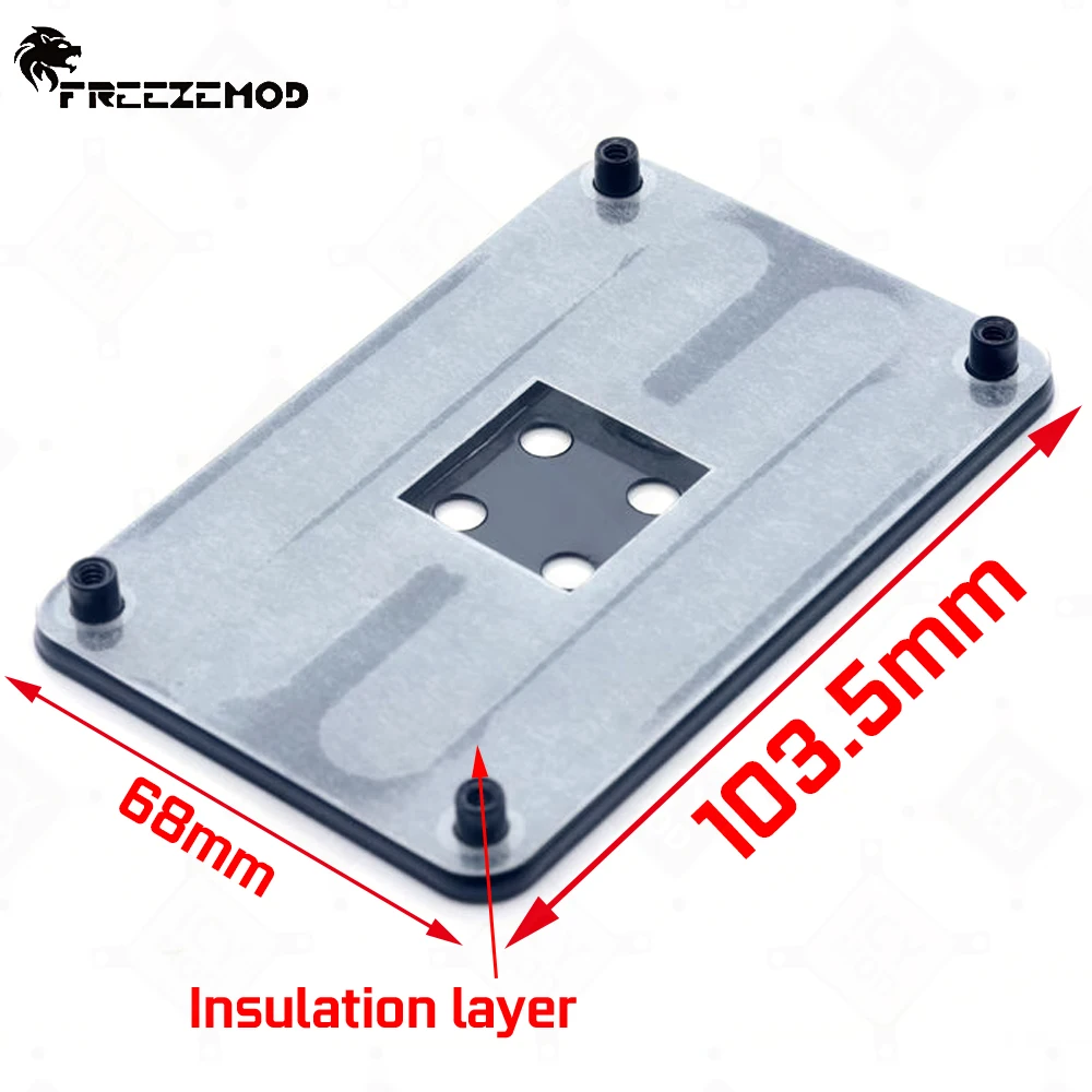 FREEZEMOD AM4 4 Slot CPU Cooling Installation Backboard Fixed Metal Bracket  with Insulation Layer on The Back 6#32 Thread