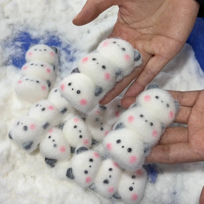Süßes lustiges Panda-Plüsch-Quetschspielzeug, drei Mini-kleiner Panda, Squishy, Quetschen, Kneifen, Stofftiere, langsam, reduzieren Stress, Kinderspielzeug, Geschenke