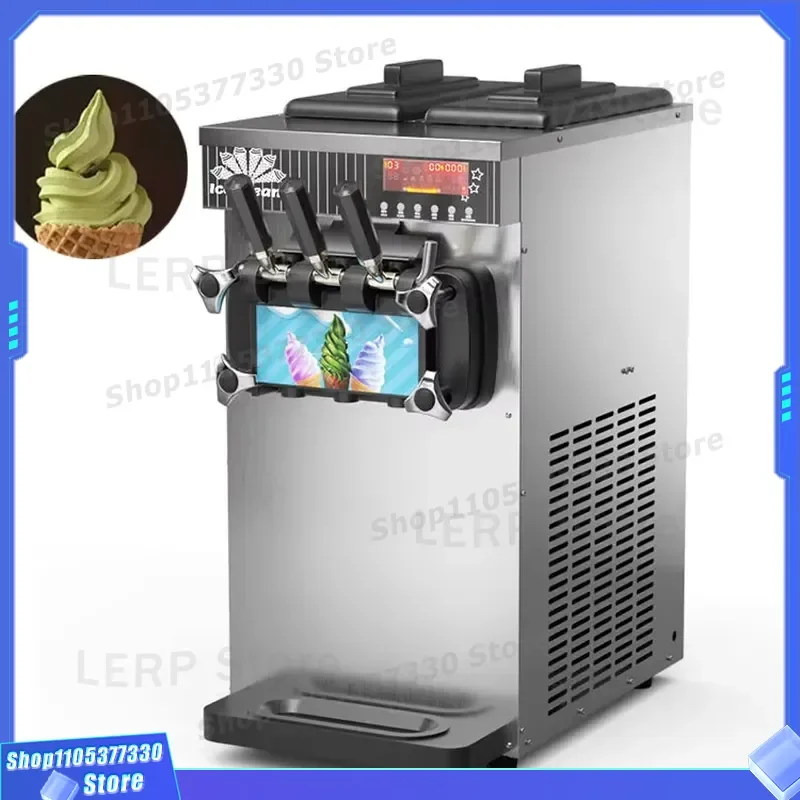 QDMECH Commercial Ice Cream Machine Soft Serve Maker Snow Cone Maker for Shop Restaurant High Efficiency Frozen Dessert