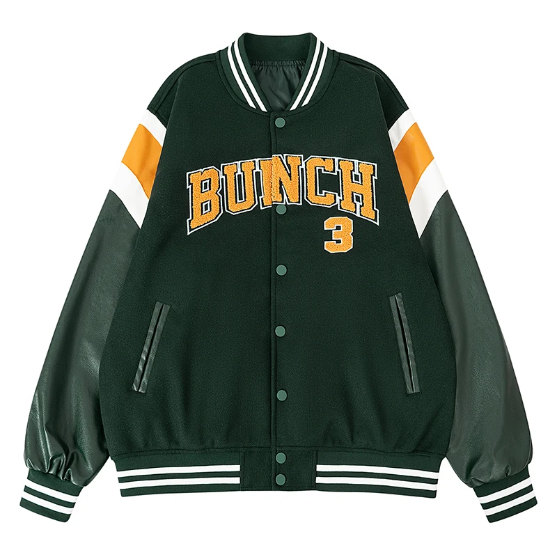 

Mens Vintage Motorcycle Outerwear Patches Bomber Jackets Autumn and Winter Punk Style Baseball Coat Streetwear