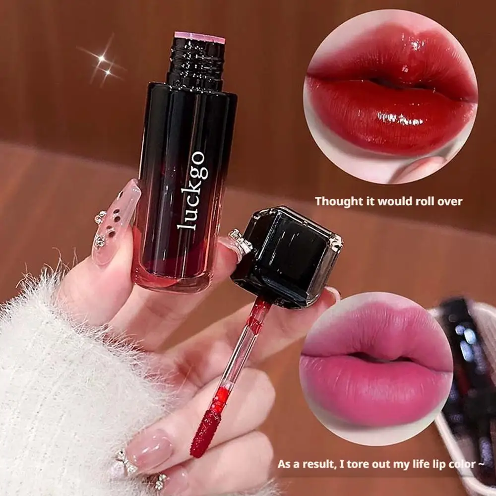 Rouge à lèvres liquide pour tatouage, noir et marron, imperméable, durable, teinte mate, Contour marron, tache à lèvres détachable, cosmétique