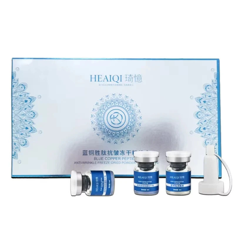 

High Purity 98% Blue Copper Peptide Essence Facial Anti-Aging Repair Polypeptide Active with Hyaluronic Acid for Moisturizi