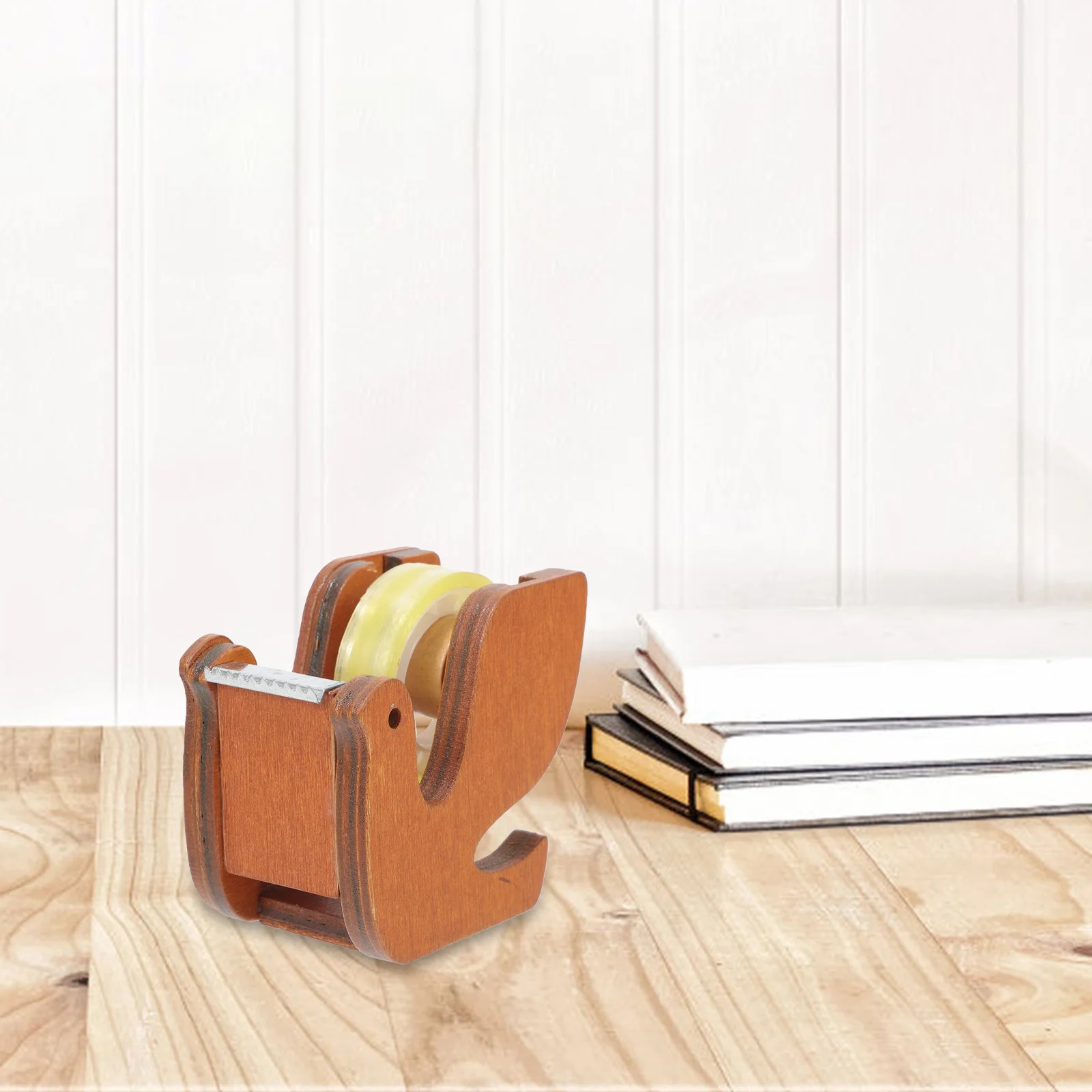 حمامة خشبية حامل سطح المكتب لأشرطة اشي واشية شفافة لطيف الحيوان القاطع مكتب المدرسة مكتب منزلي المنظم Kawaii الشريط