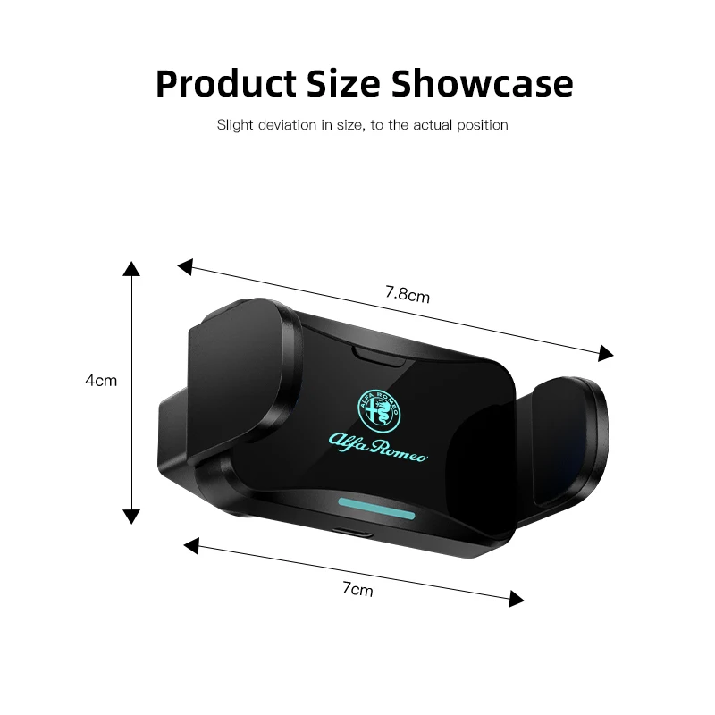 Exclusive Car Wireless Electric Phone Holder For Alfa Romeo 156 159 147 4C 8C 166 Giulia Giulietta Mito Stelvio Spider GT Tonale