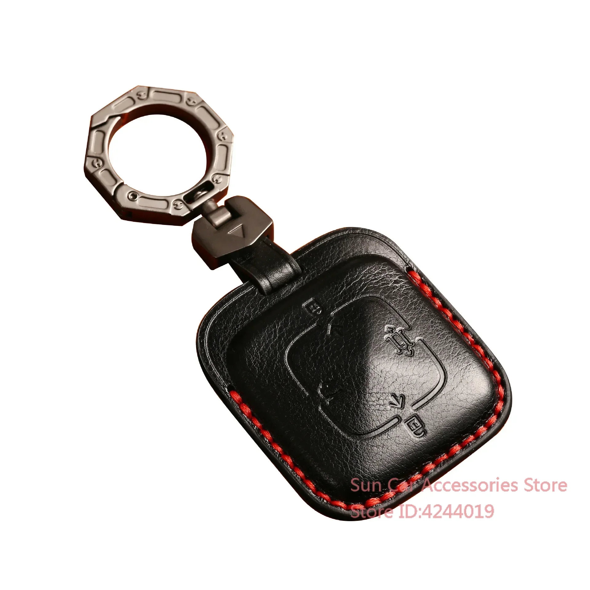 

For Zeekr 001 2021 - 2024 Key Case Cover Smart Bluetooth 009 Car Physical Protective Case Bag Buckle Leather Keychain Accesorios