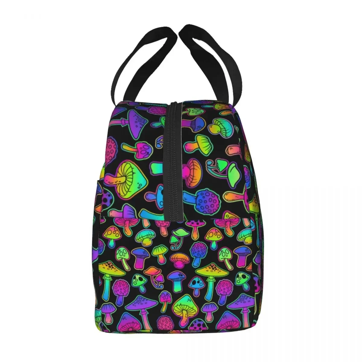 Psychedelic Magic Mushrooms Lunch Bag for Women Resuable Cooler Thermal Insulated Bento Box Work School Travel Picnic Food Tote