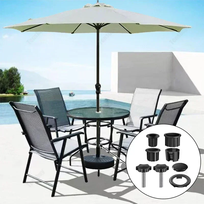 

8pc Patio Umbrella Replacement Part Kits Patio Table Umbrella Stand Hole Ring Plug= Cover With Hand Knob For Balcony Sunumbrella