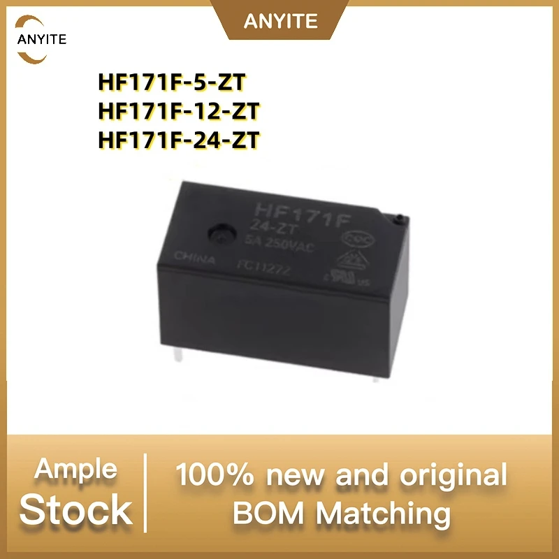 New 10Pcs/LOT    HF171F-5-ZT  HF171F-12-ZT  HF171F-24-ZT  HF171F