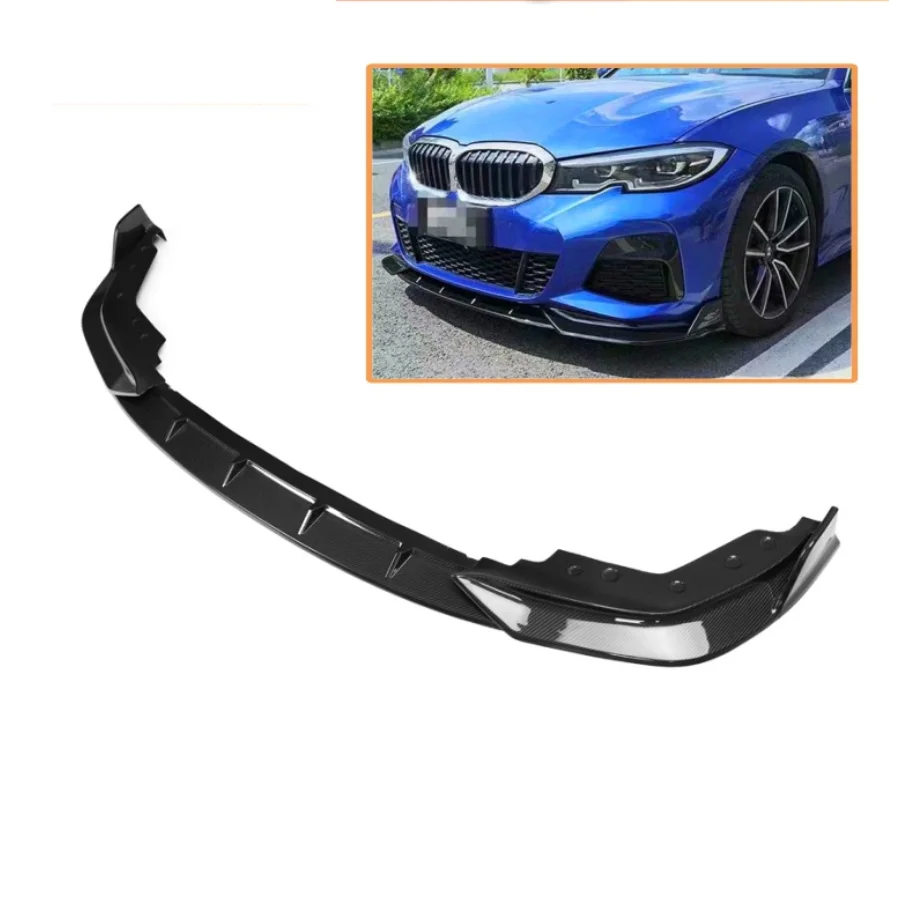 Body Parts FD Real Carbon Fiber Front Bumper Lip For 2020 BMWs 3 Series G20 G28 325li Front Bumper Lip Spoiler Splitter