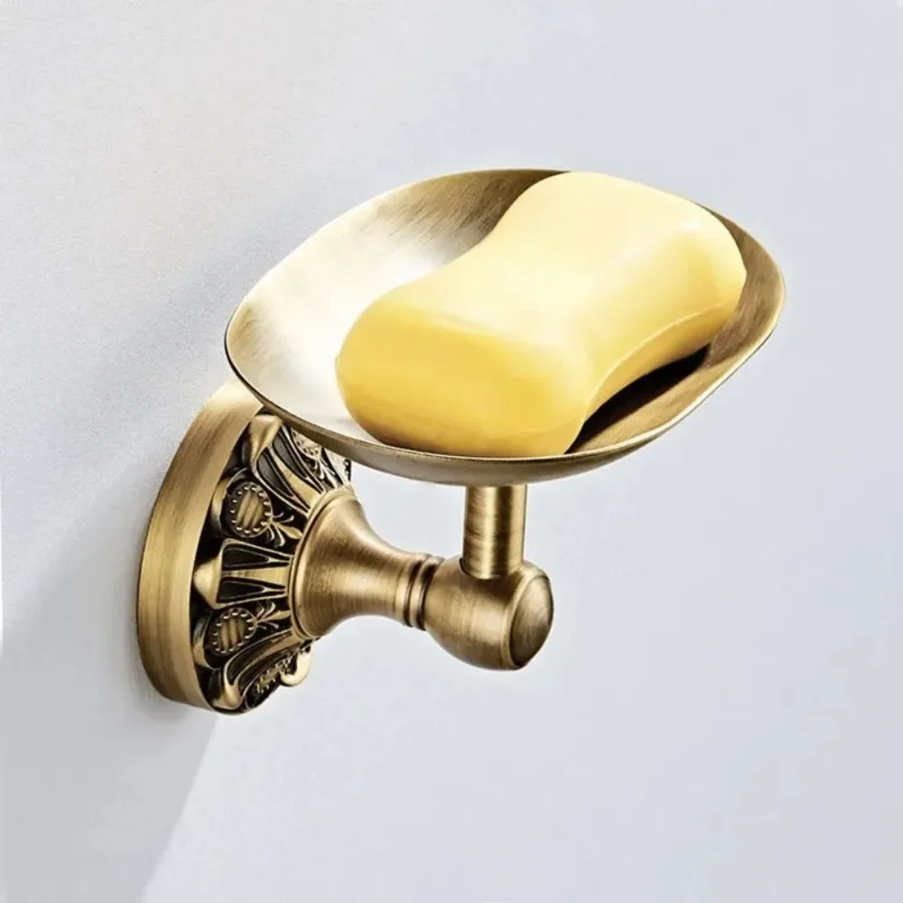 Jaboneras  baño cepilladas  latón antiguo  estilo europeo, jabonera  cobre Retro montada en la pared  lujo
