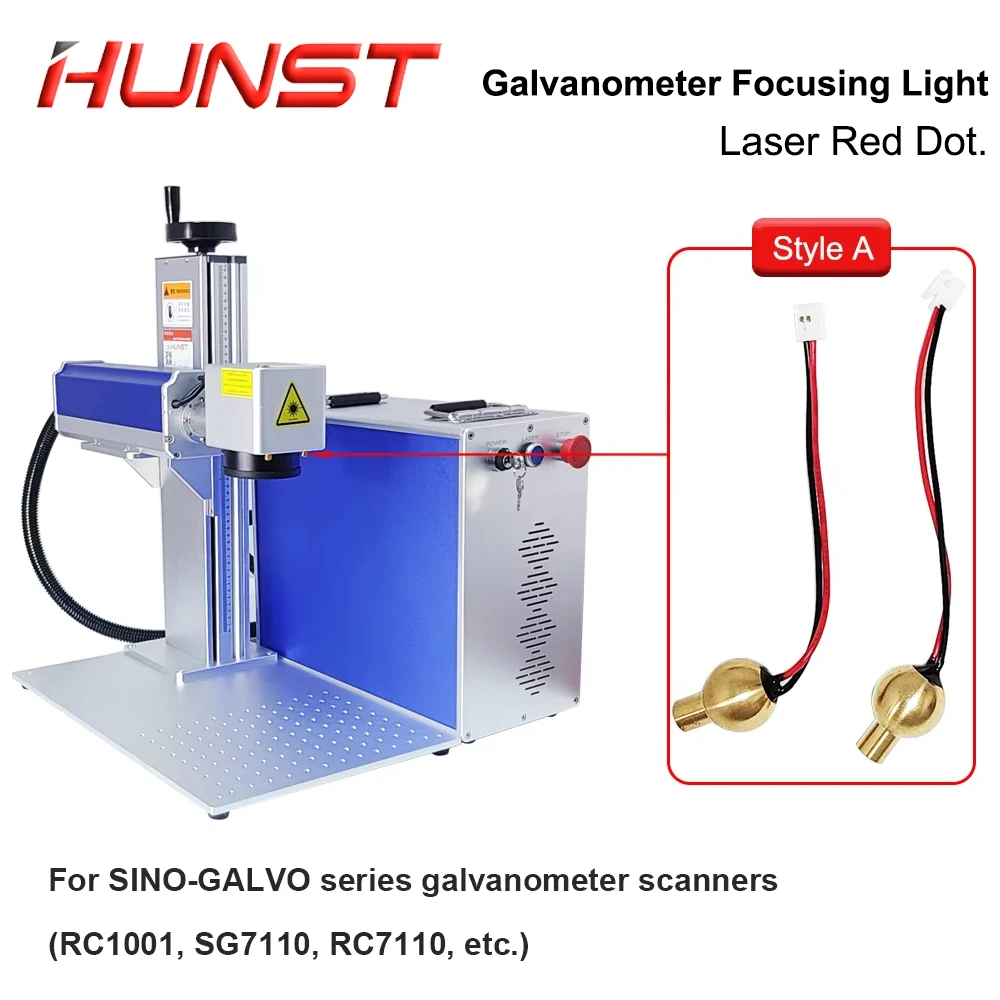 HUNST Laser Marking Machine Focusing Light for SG7110 RC1001 RC7110 Galvanometer Scanner 650nm Red Dot Accessories