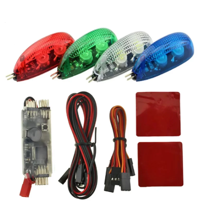 RC Led Light 5V 12V Intelligent LED Night Flight Navigation Searching Light Red Green Blue White for Fixed Wing Quadcopter Lamps