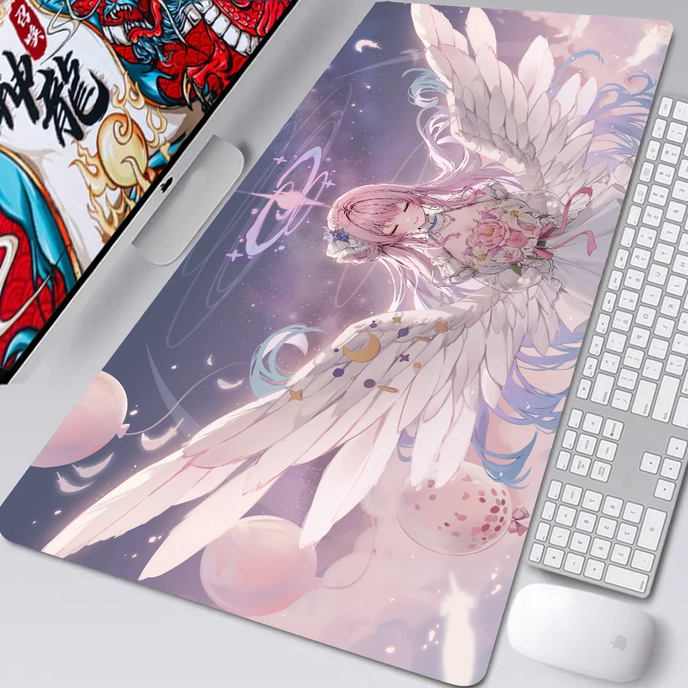 1pc Mika Misono Blue Archive Floor Mat Mouse Mat Desk Mat With Pad Gaming Accessories Prime Gaming XXL Keyboard Pad Padding Mat