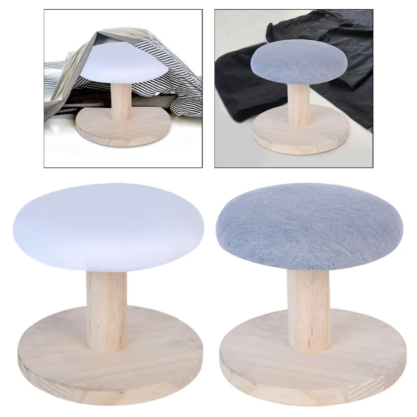 

Круглый гладильный табурет 18 x 16 см, гладильная подушка, термостойкая, стабильная, деревянная, портативная