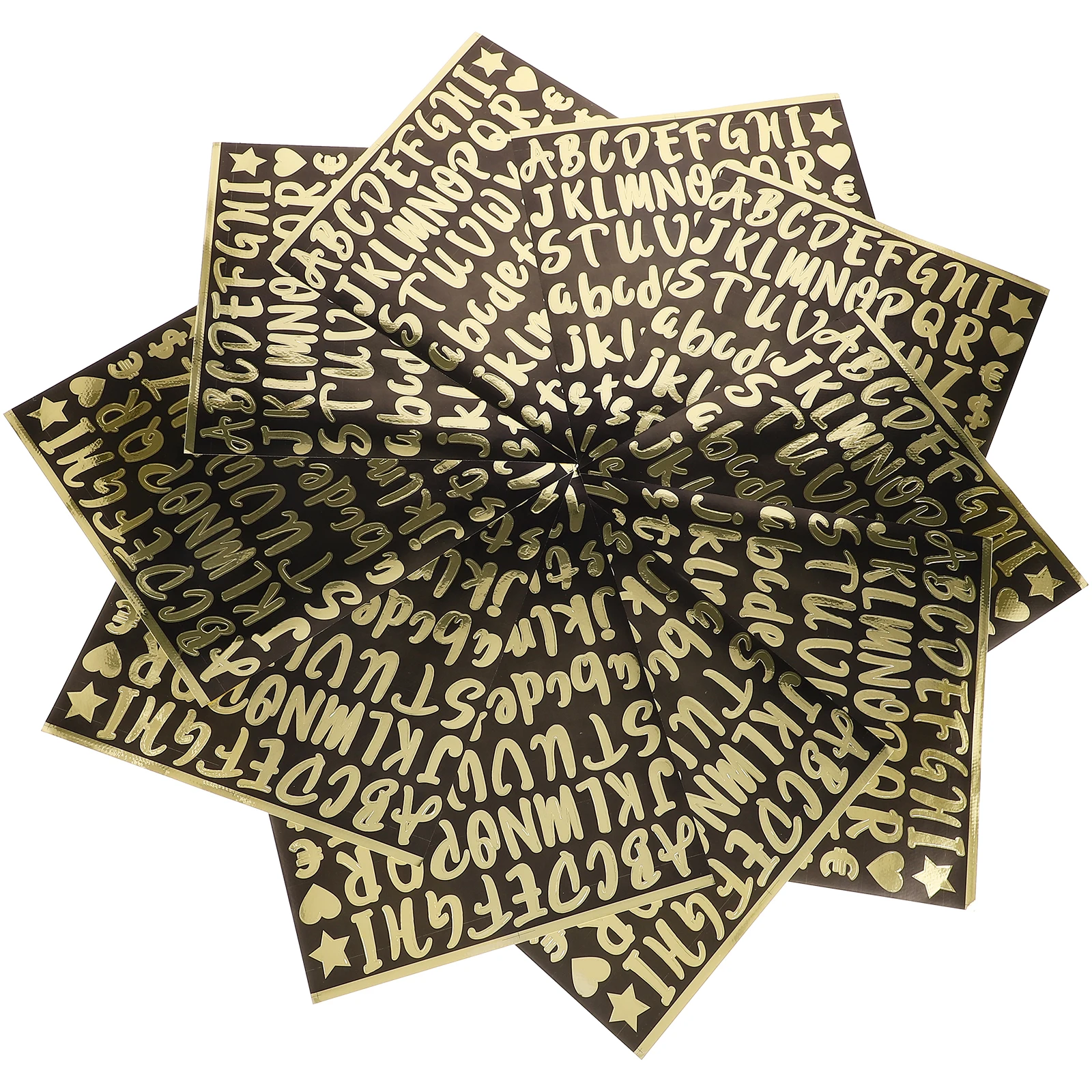 

10 Sheets Gold Letter Stickers Mailbox Numbers Address Outdoor Reflective Doorplate Decals Peel Stick Self Adhesive