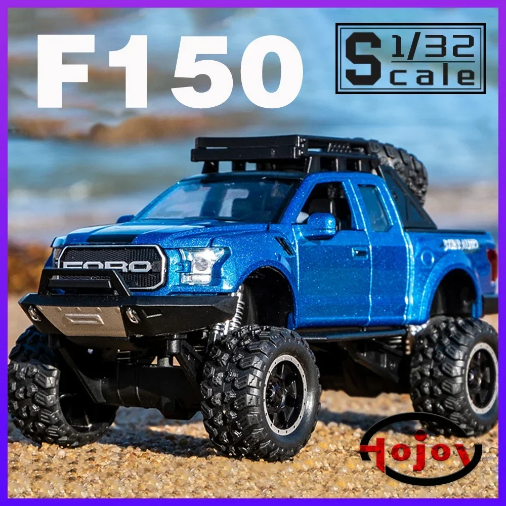 

Scale 1/32 Raptor F150 Monster Truck Pickup Metal Diecast Alloy Cars Model Toy Car For Boys Child Kids Toys Vehicle Hobbies