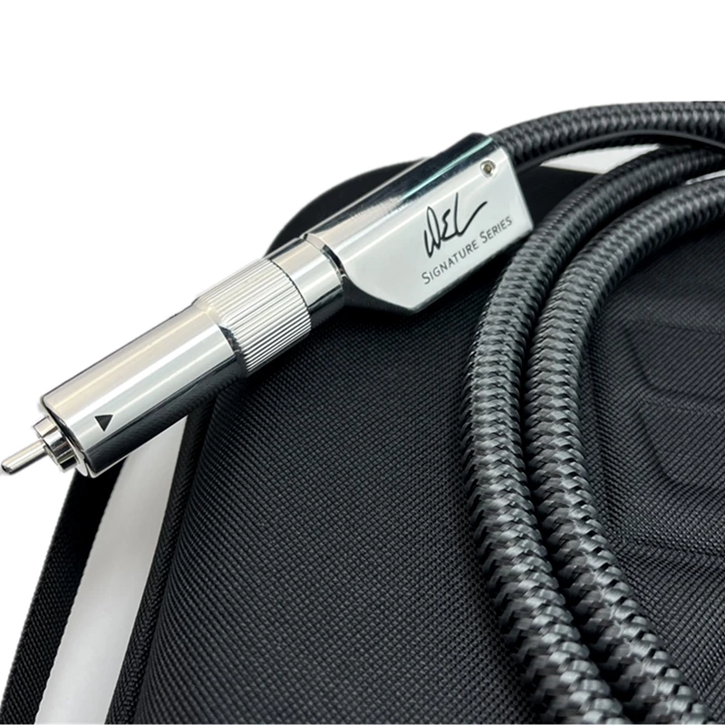 Hi-end WEL Signature Series RCA Cable PSS Silver HiFi Audio Interconnect Line Cold-Welded Gun Plug