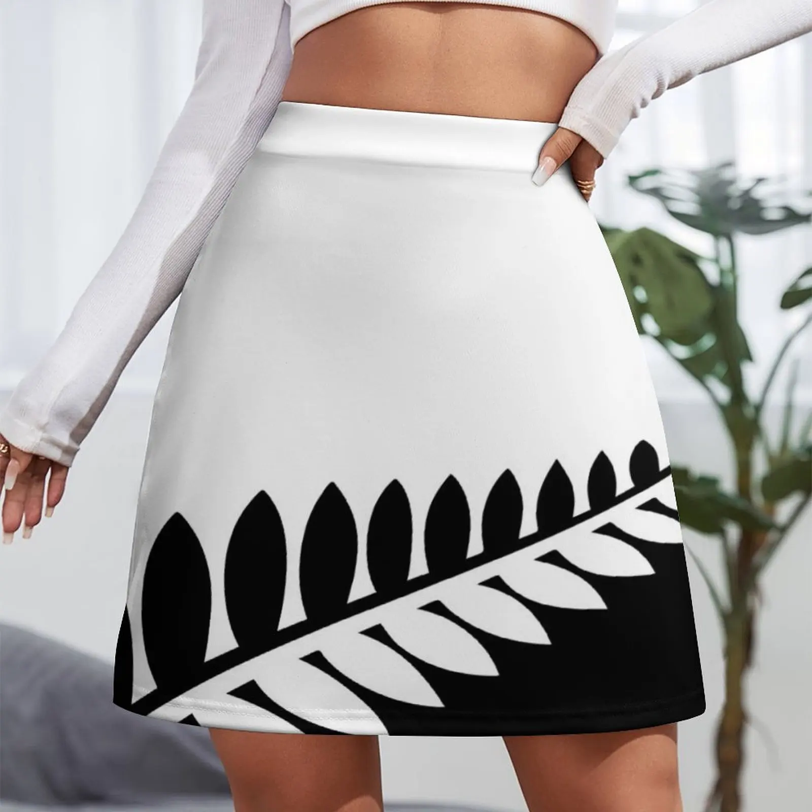New Zealand - Black & White Flag Mini Skirt women clothing 2025 new arrivals fashion korean clothing Mini Skirt