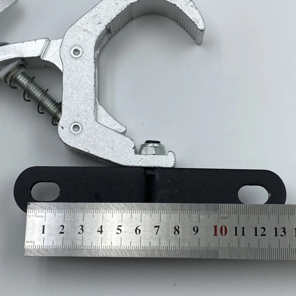 Abrazadera de armazón de cabeza móvil, gancho de montaje de 105-115mm, abrazaderas plegables de aluminio para escenario móvil, soporte de armazón de