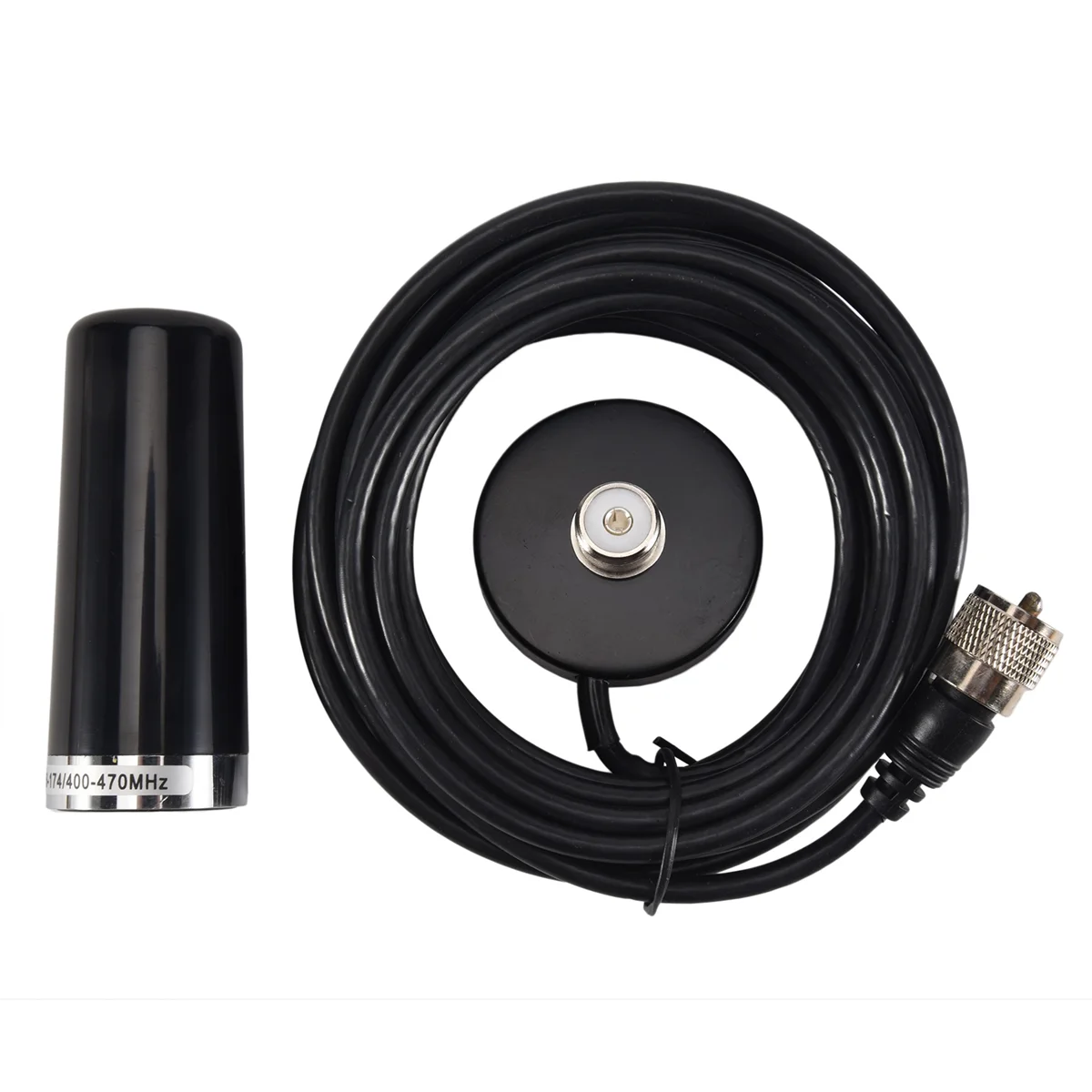 Oppxun Mini Dual Band VHF UHF -N2RS Antenna with Magnetic Mount 5M RG316 Cable for Car Vehicle Mobile Radio