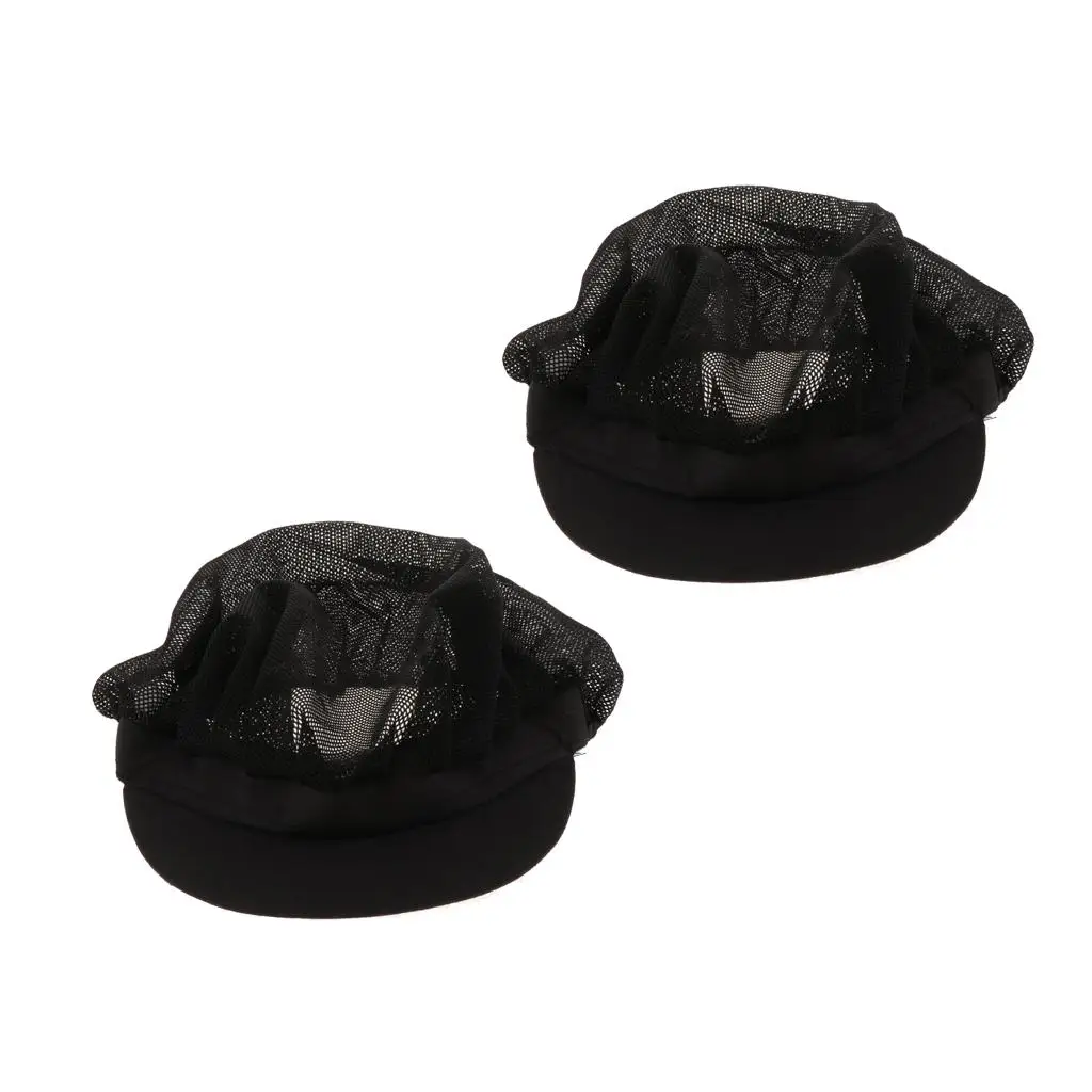 Restaurants Chef Hat Adult Black Adjustable Kitchen Cap Breathable Mesh for Chef Uniform Catering