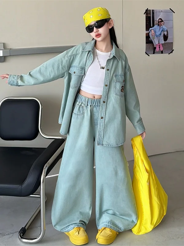 girls-denim-jacket-and-pants-set-spring-2026-new-style-children-super-cute-korean-system-outfit-wide-leg-pants-for-big-kids