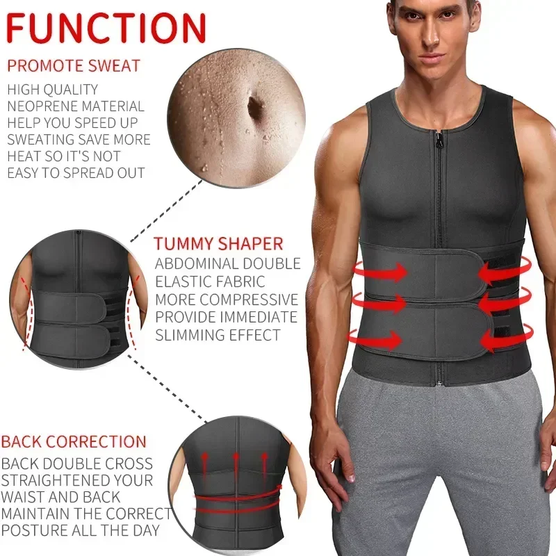 Trainer Shapewear Sauna Belt Body Fitness Corset Belly Vest Waist Men Burn Slimming Fat Reducing Trimmer Shaper Abdomen Shirt