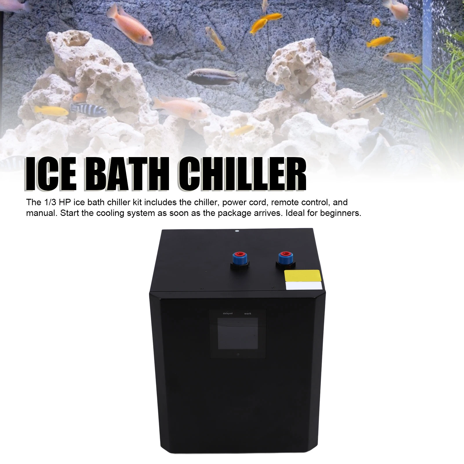 Ice Bath Chiller Ice Bath Chiller LCD Touchscreen Low Noise 3 Modes 1/3  Ice Bath Cooling System Fro Home Hotel Outdoor Use