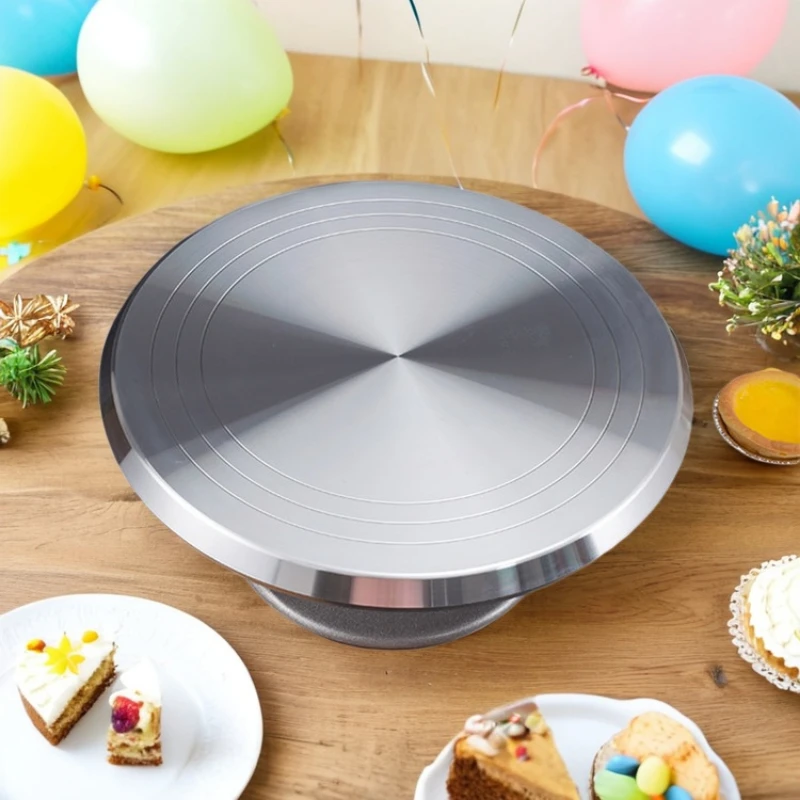 

360°Rotating -10/12inch Cake Tower Instant Rustproof Display for Bakery Opening Coffee Shop Counter|1 or 3 Tiered Stand Set