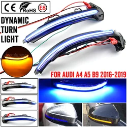 For Audi A4 S4 RS4 B9 2016-2019 A5 S5 RS5 Dynamic Turn Signal LED Light Side Wing Rearview Mirror Indicator Sequential Blinker