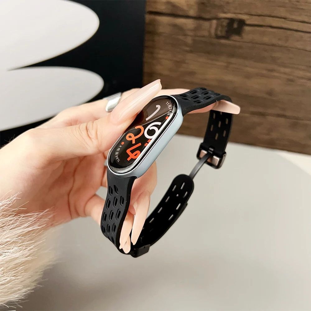 Weiches Silikonarmband für Xiaomi Mi Band 9/8, Correa-Armband, Handgelenk, Mi Band 8, Sport, wasserdichtes Ersatzarmband für Xiaomi Band 9 – Detail 1