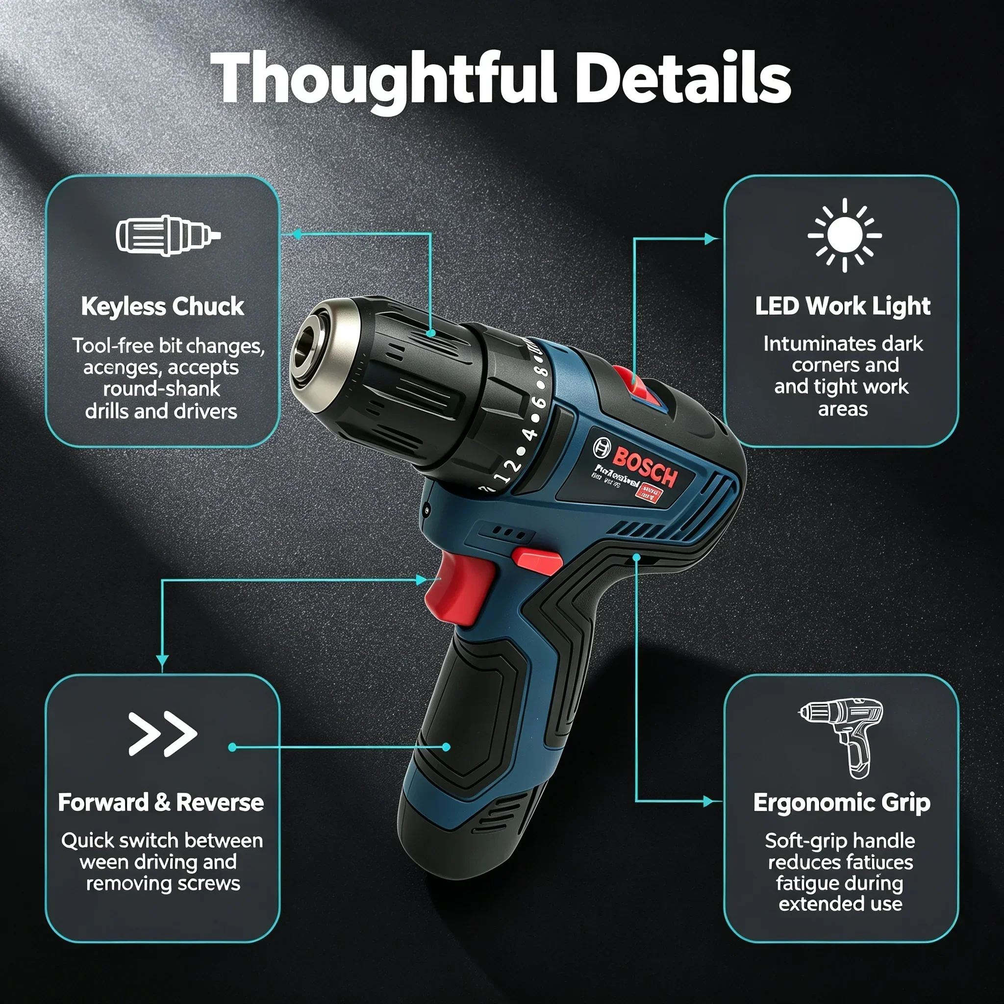 ボッシュ-gsb12v-30-多機能コードレスドライバードリル、家庭用diy向けプロフェッショナル電動工具