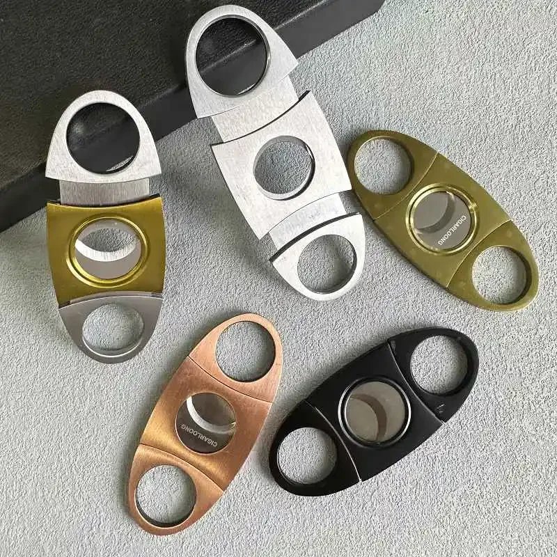 

1pc Metal Cigar Cutter Double-Edged Stainless Steel Cigar Scissors Creative CuttingTool Cigar Accessories 917
