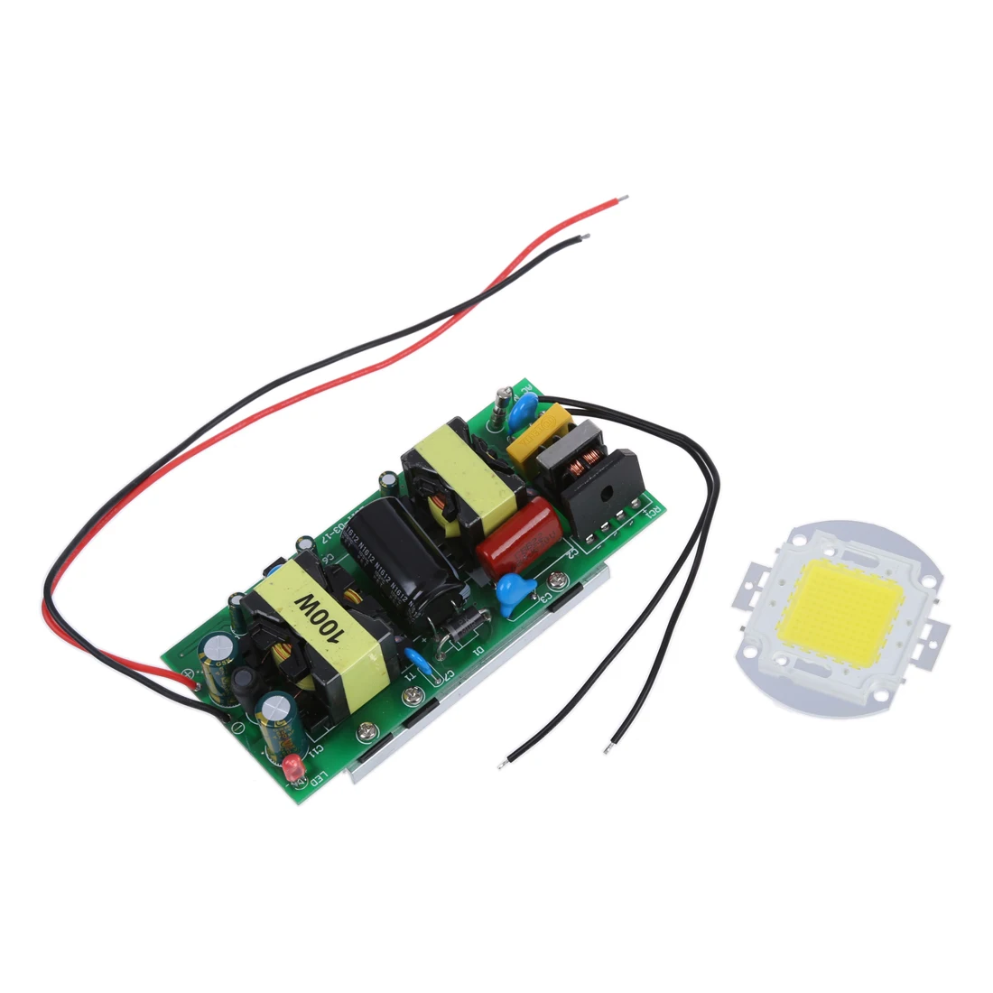 Chip lampada di alimentazione LED bianco puro da 100 W + alimentatore driver di alimentazione da 100 W CA 85 V-265 V-[Qahk]