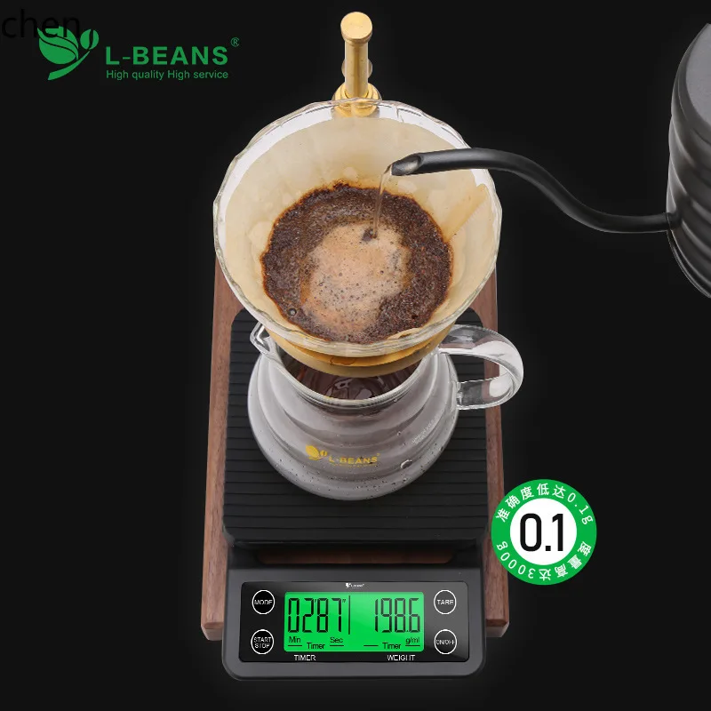 YFY  timer scale - digital coffee scale for pour over brewing, bar scale with timer, includes anti-slip mat