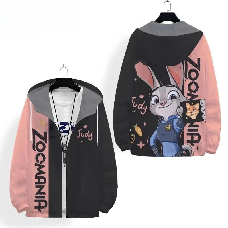 

Zootopia Men's Sun Protection Cardigan - Breathable Lightweight Judy Nick Graphic Anime Merch, Loose Casual Daily Outdoor Jacket