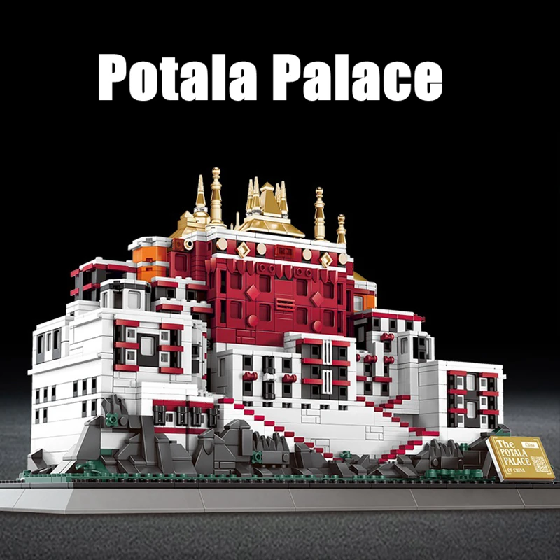 Creative Collection Assembly Bricks Model Of Scenic Spots In Potala Palace, Tibet Building Blocks Toys Gifts For Adult