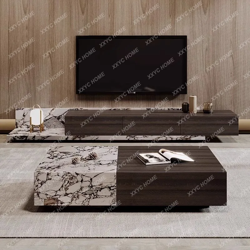 

Y Журнальный столик из натурального мрамора для гостиной, домашнего хранения, чайный столик из каменной плиты