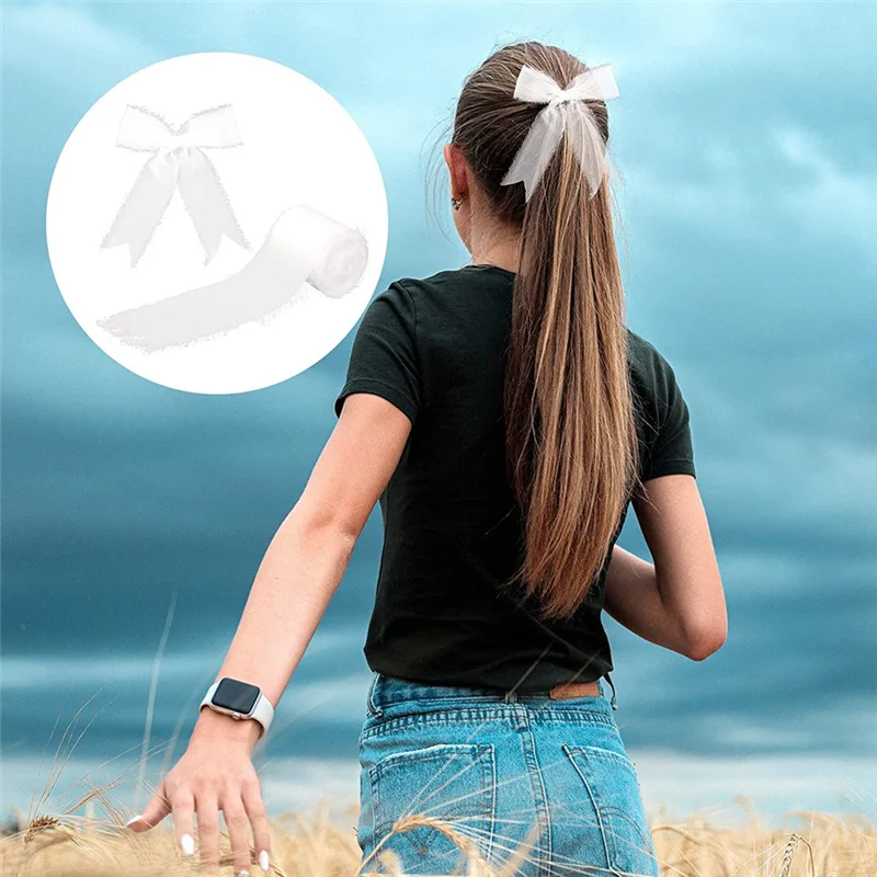 6PCS 4Cmx5m Wedding Festival Ribbons Women Chiffon Ribbon Decorative Ribbon For DIY Crafts