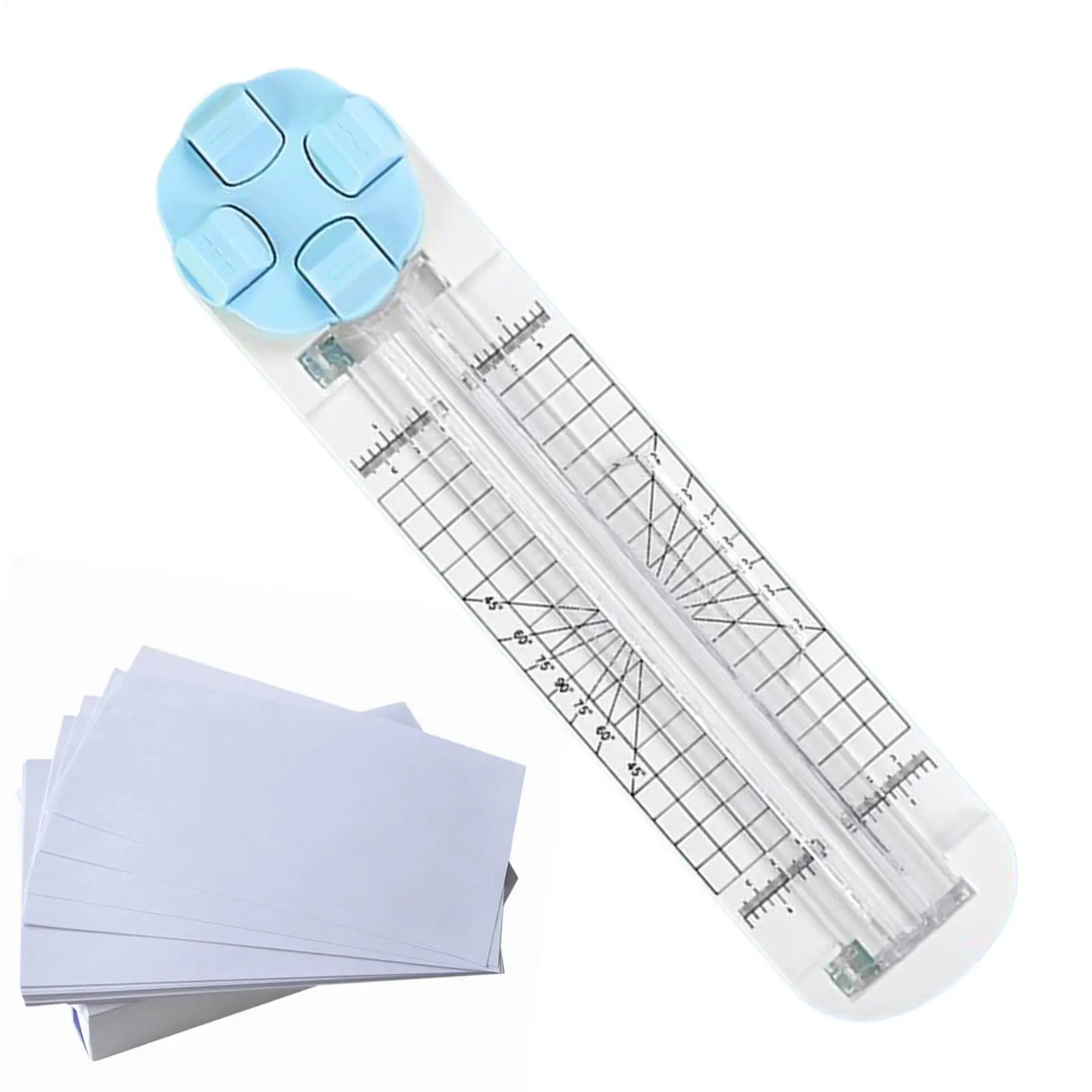 أداة قصاصات الورق 4 في 1 متعددة الوظائف مع شفرات تجعيد مثقوبة بموجة مستقيمة للصور الورقية