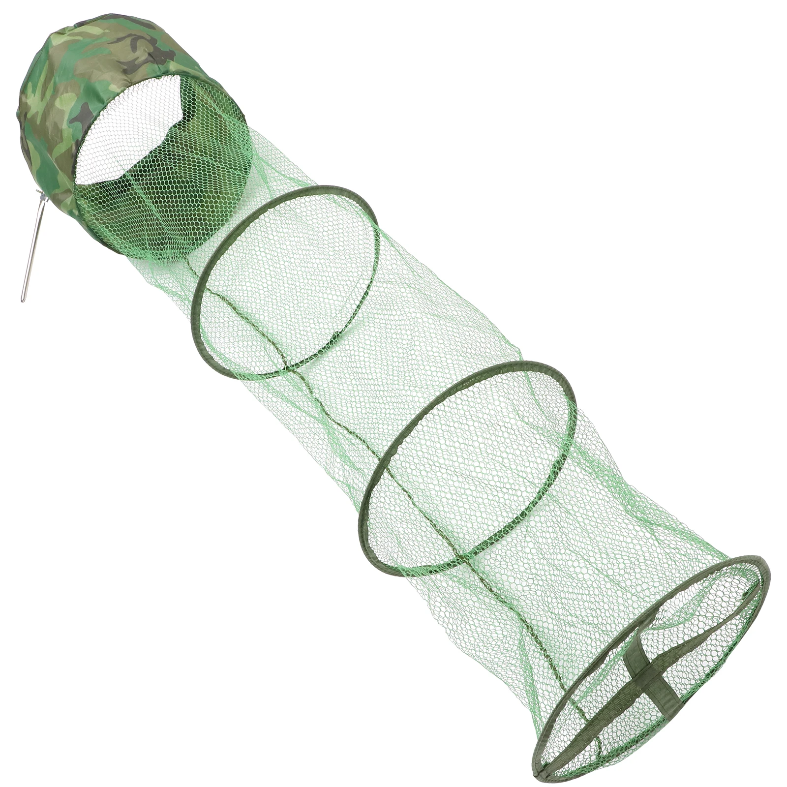 

Fishing Net Bag 30cmx145cm Wear Resist Reusable Fish Storage Mesh Guard Portable Lightweight Foldable Random Pattern