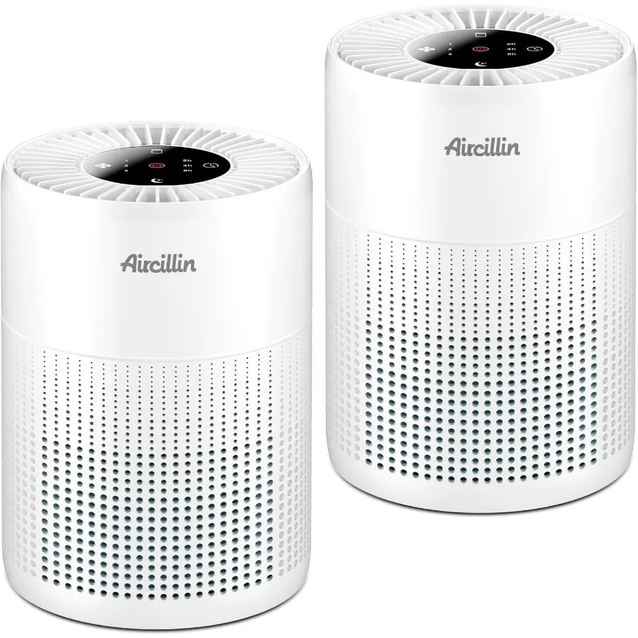 

2 Pack Air Purifiers for Bedroom with H13 True HEPA Filter Advanced Odor Elimination and Multi-Stage Filtration System to Remov