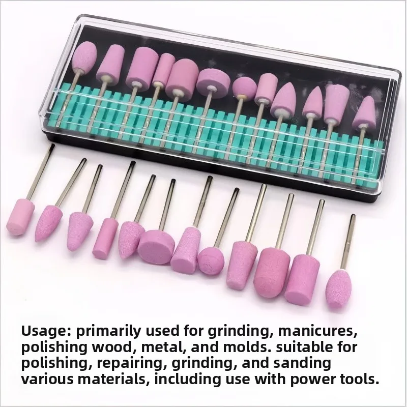 12PCS  Polishing Grinding Bits 2.3mm Shank | Nail Care & Jewelry Polishing Tools