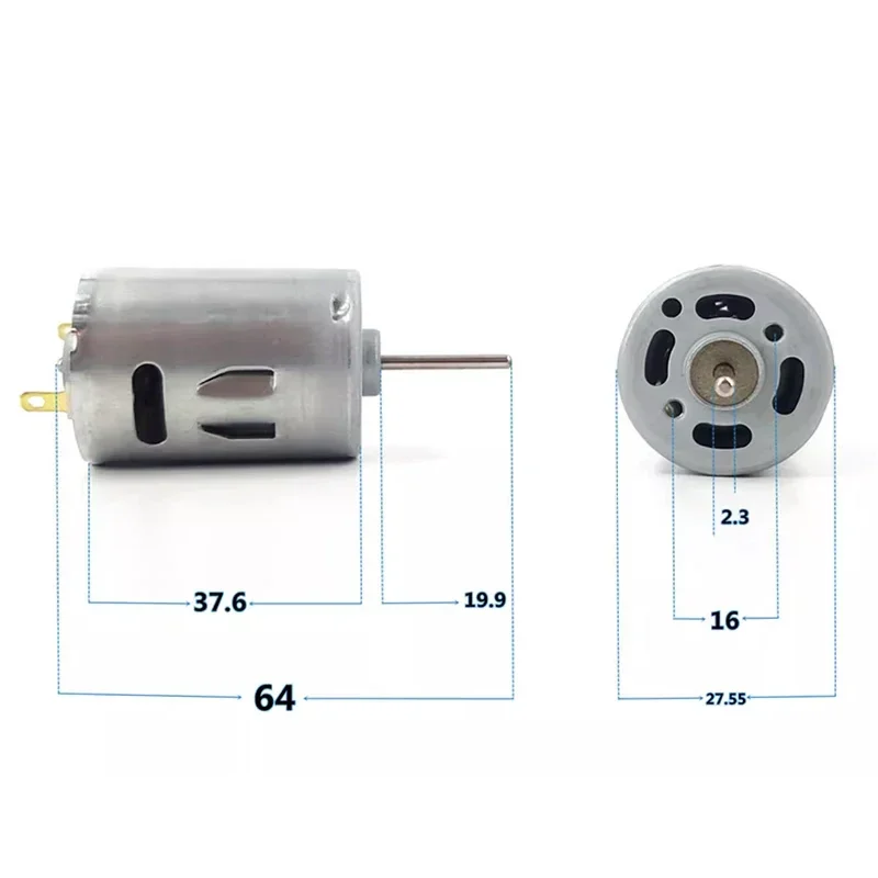 

MABUCHI RS-385SH-2270 Mini 385 Motor DC 6V-24V 12V 18V 15000RPM High Speed Carbon Brush Micro 28mm Electric Motor DIY Hair Dryer