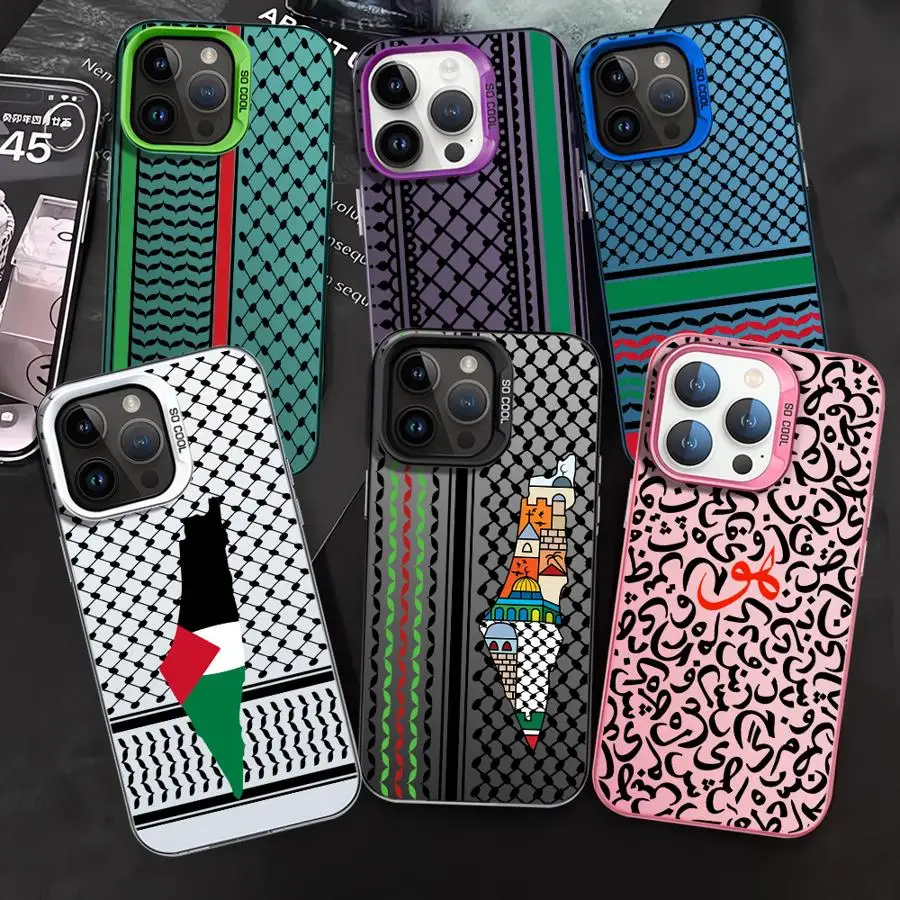 Hot Hattah Keffiyeh Soft Case for iPhone 13 Pro 14 Plus 12 11Pro 15 16 Pro Max 11 15Pro Max Phone Cover Shell