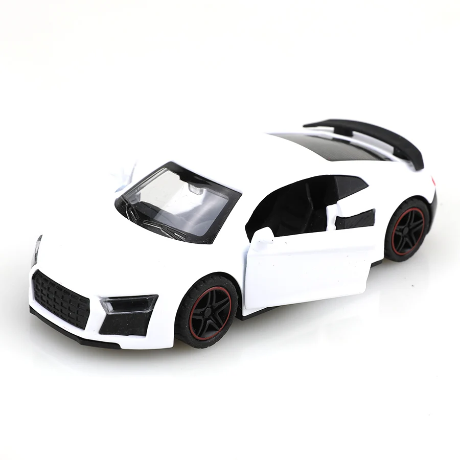(حقائب) سيارة سباق R8 1:43، نموذج سيارة مصنوع من خليط معدني، سيارة مقلدة، سيارة مصنوعة من خليط معدني للأطفال، نموذج لعبة للأولاد، زينة سيارة