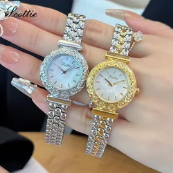 Scottie Women Quartz Watch Luxury Diamond Classic Roman Numerals Gold Stainless Steel Band Orologio Watches Ladies Wristwatch