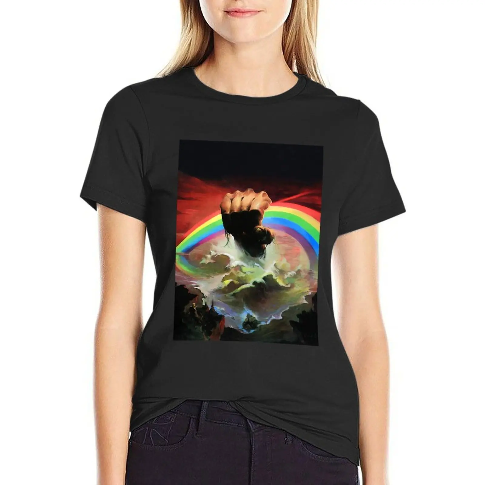 Rainbow Rising Classic Perfection T-Shirt quick drying graphics t-shirts for Women graphic tees funny