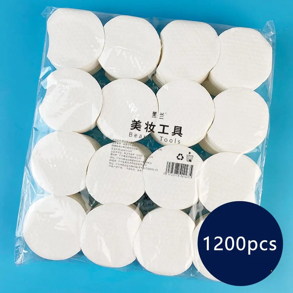 300/600/1200PCS 페이셜 퍼프 코튼 패드 일회용 메이크업 액세서리 리무버 여성용 실용 페이스 소프트 리무버 페이퍼 세트