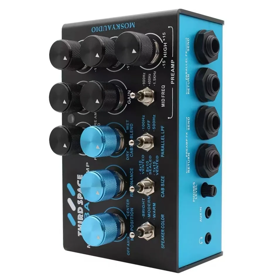 Mosky Third Space Bass Amplifier Pedal Stereo Simplifier Bass Station Suitable XLR Direct Out, for Recording & Live Performance